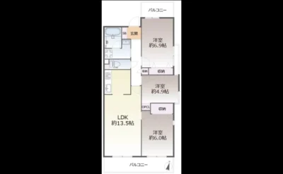 モンセーヌ塚本 間取り図（仲介手数料無料）