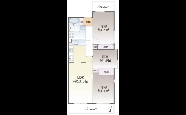 モンセーヌ塚本 506号室