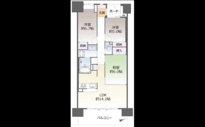 リバティパーク枚方Ｆ棟 間取り図（仲介手数料無料）