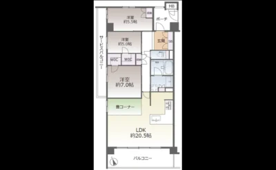 ユニハイム浜寺諏訪ノ森　間取り（仲介手数料無料）