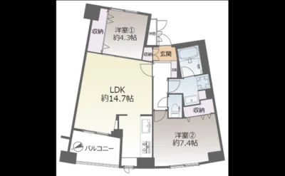 ディークラディア鶴見アクロスタワー 間取り図（仲介手数料無料）