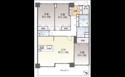 リバティパーク枚方Ｄ棟 間取り図（仲介手数料無料）