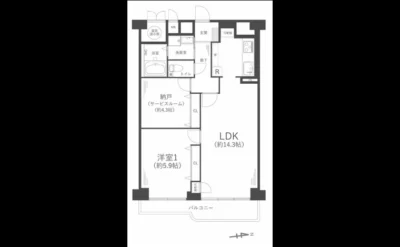 シャルム野中南公園 間取り図（仲介手数料無料）