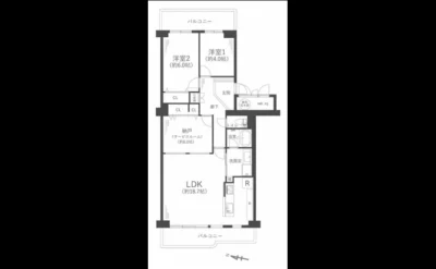 千里台スカイハイツＣ棟 間取り図（仲介手数料無料）