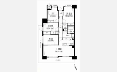 ブリティッシュ・ティンバー泉佐野スウィート　間取り図1（仲介手数料無料）