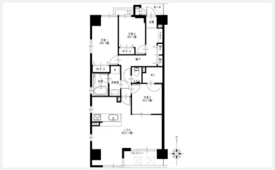 メロディーハイム大手前ヒルズコート 501号室の間取り図（仲介手数料無料）