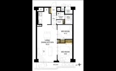 シャルム野中南公園 間取り図1（仲介手数料無料）