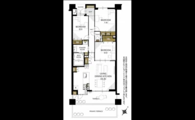ネバーランドシエル箕面 間取り図1（仲介手数料無料）