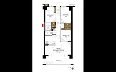 ルイシャトレ鳳 間取り図1（仲介手数料無料）