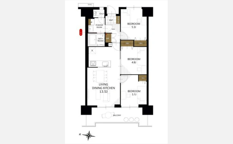 千舟リバーサイドヴィラＤ棟 606号室