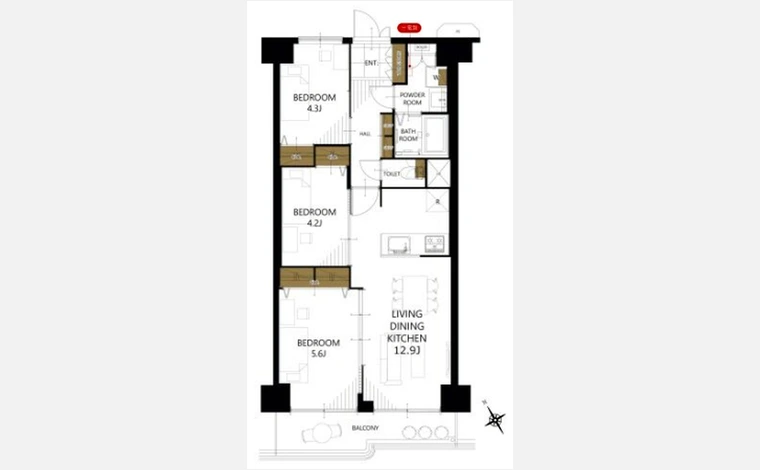 泉北星和台コーポラス 208号室