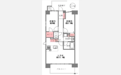 エスリード小阪プライムプレイス 間取り図1（仲介手数料無料）