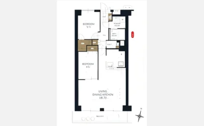 千里山スカイハイツ 間取り図1（仲介手数料無料）