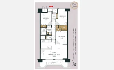 昭和山第三コーポ二号棟 間取り図1（仲介手数料無料）