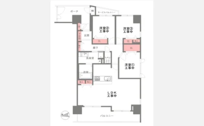 メロディーハイム鶴見パークオアシス 間取り図1（仲介手数料無料）
