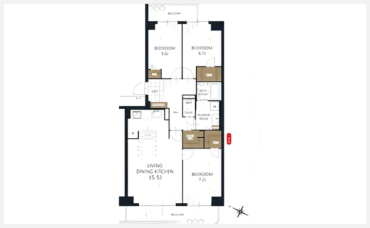 星和プラネタウン千里南第１期Ｂ棟 1107号室