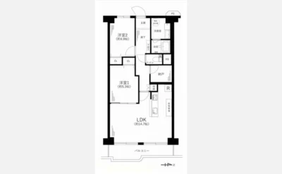 ネオコーポ北加賀屋 間取り図1（仲介手数料無料）