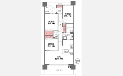 阿波座ライズタワーズマーク２０ 間取り図1（仲介手数料無料）
