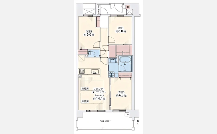 コスモ福島鷺洲パークビュー 1405号室