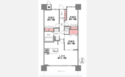 ザ・パークハウス関目 間取り図1（仲介手数料無料）