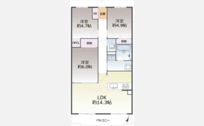 エンゼルハイム千里山 間取り図1（仲介手数料無料）