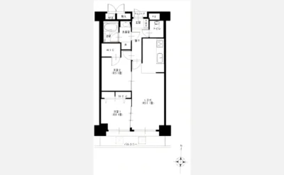 アステルコート新町 間取り図1（仲介手数料無料）