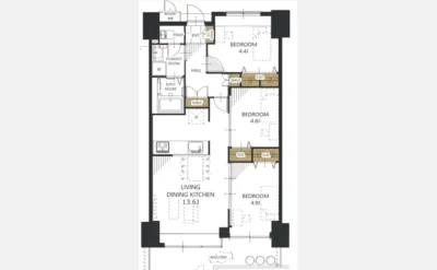 阪神住建リバーサイドヴィラ姫島Ⅱ 間取り図1（仲介手数料無料）