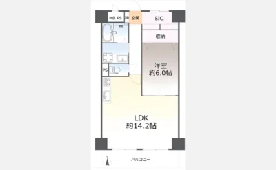トーカンマンション東梅田 間取り図1（仲介手数料無料）