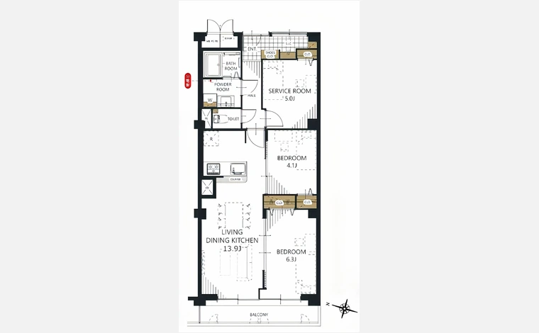 高槻スカイハイツ 423号室