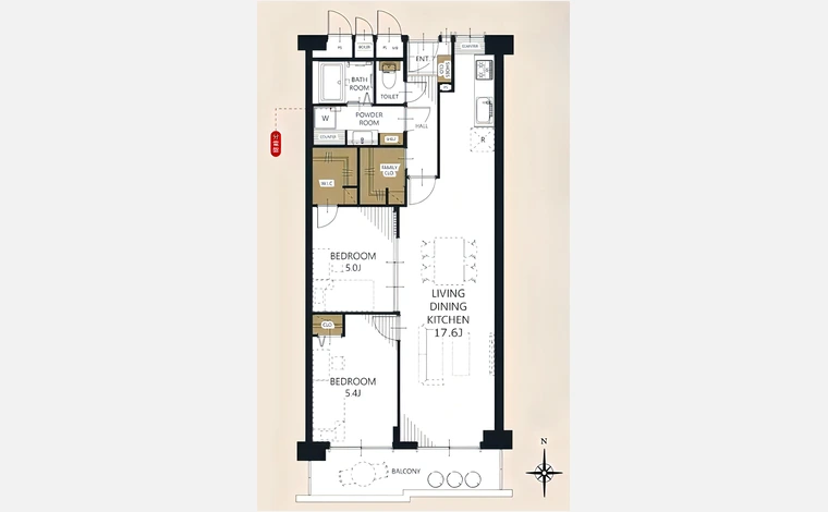 労住まきのハイツ一号棟 707号室