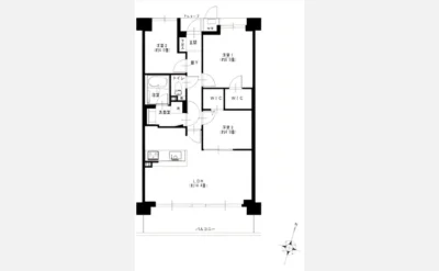 キングマンション都島Ⅱ 902号室の間取り図（仲介手数料無料）