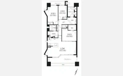 ルネグランディルＡ棟 431号室の間取り図（仲介手数料無料）