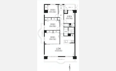 ファミールハイツ城東Ａ棟 1401号室の間取り図（仲介手数料無料）