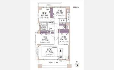 ネバーランド千里古江台 301号室の間取り図（仲介手数料無料）
