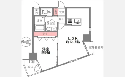 朝日プラザ北畠西 704号室の間取り図（仲介手数料無料）