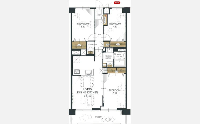 平野加美グランドハイツ壱号棟 411号室