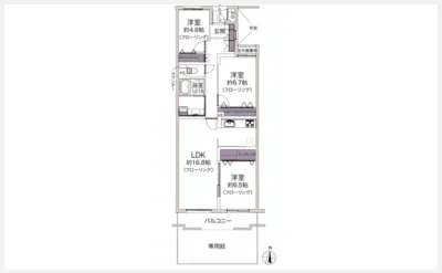 パーク・ハイム新千里 104号室の間取り図（仲介手数料無料）