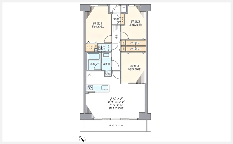 グランドシティーダイアパレス吹田パークコート五番館 704号室