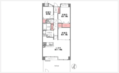メゾンハリマックス楠葉 102号室の間取り図（仲介手数料無料）