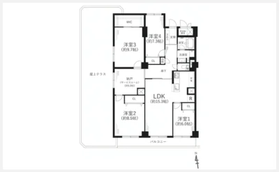 ユニハイム高槻 502号室の間取り図（仲介手数料無料）