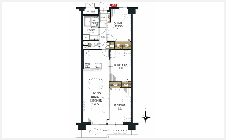 シャトー三愛 414号室