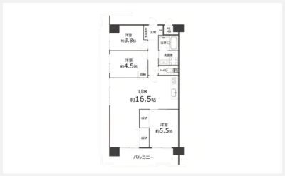 ハイネスコトー姫島公園 806号室の間取り図（仲介手数料無料）