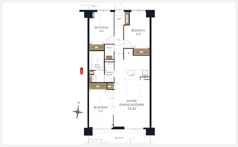 ルモン星田 602号室