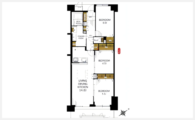 狭山パーク・ホームズ 406号室